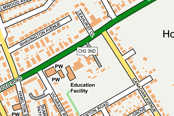 CH2 3ND map - OS OpenMap – Local (Ordnance Survey)