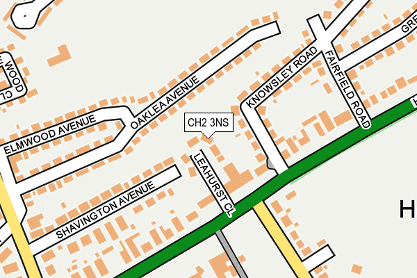 CH2 3NS map - OS OpenMap – Local (Ordnance Survey)