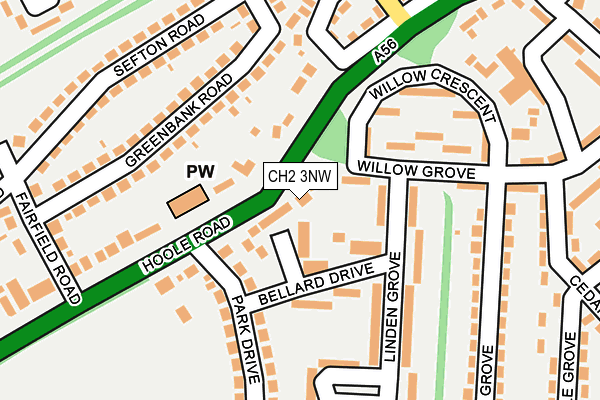 CH2 3NW map - OS OpenMap – Local (Ordnance Survey)