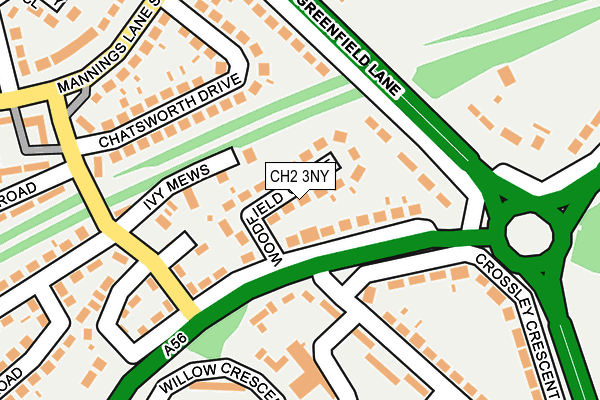 CH2 3NY map - OS OpenMap – Local (Ordnance Survey)