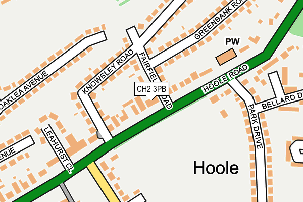 CH2 3PB map - OS OpenMap – Local (Ordnance Survey)