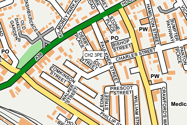 CH2 3PE map - OS OpenMap – Local (Ordnance Survey)