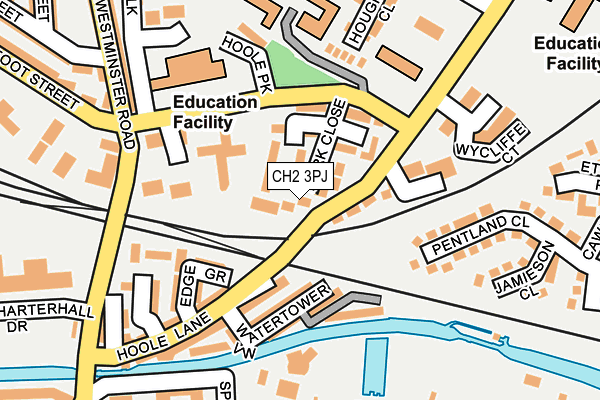 CH2 3PJ map - OS OpenMap – Local (Ordnance Survey)