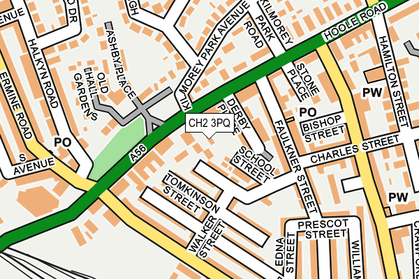 CH2 3PQ map - OS OpenMap – Local (Ordnance Survey)