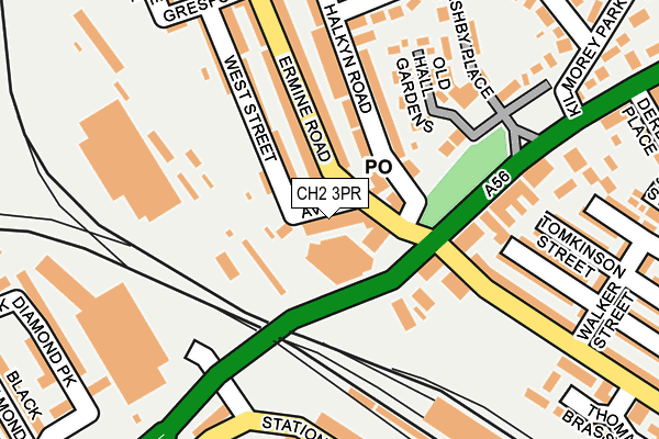CH2 3PR map - OS OpenMap – Local (Ordnance Survey)