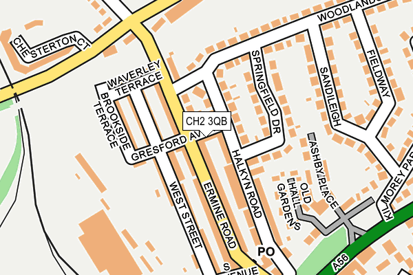 CH2 3QB map - OS OpenMap – Local (Ordnance Survey)
