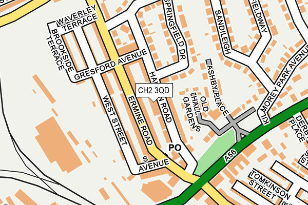 CH2 3QD map - OS OpenMap – Local (Ordnance Survey)