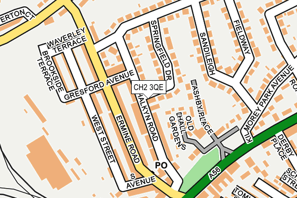 CH2 3QE map - OS OpenMap – Local (Ordnance Survey)