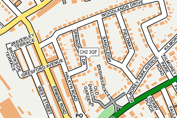 CH2 3QF map - OS OpenMap – Local (Ordnance Survey)