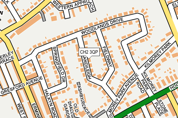 CH2 3QP map - OS OpenMap – Local (Ordnance Survey)