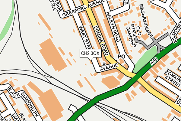 CH2 3QX map - OS OpenMap – Local (Ordnance Survey)