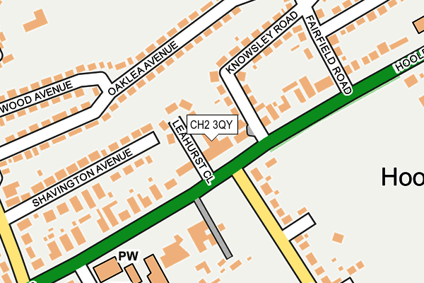 CH2 3QY map - OS OpenMap – Local (Ordnance Survey)