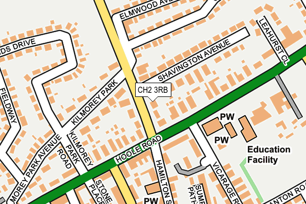 CH2 3RB map - OS OpenMap – Local (Ordnance Survey)