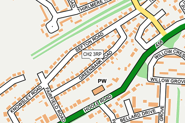 CH2 3RP map - OS OpenMap – Local (Ordnance Survey)