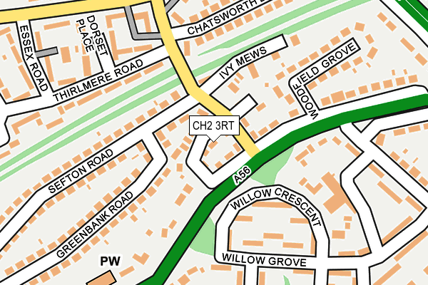 CH2 3RT map - OS OpenMap – Local (Ordnance Survey)