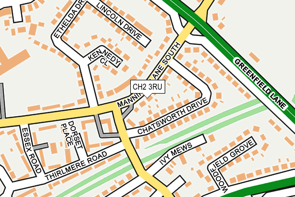 CH2 3RU map - OS OpenMap – Local (Ordnance Survey)