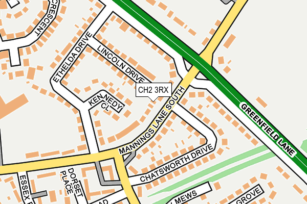 CH2 3RX map - OS OpenMap – Local (Ordnance Survey)