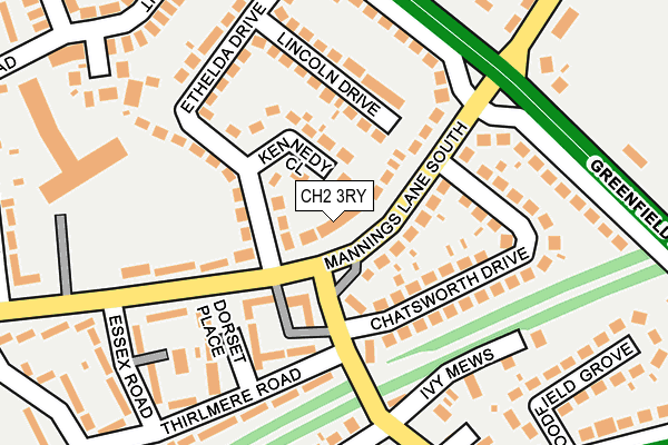 CH2 3RY map - OS OpenMap – Local (Ordnance Survey)