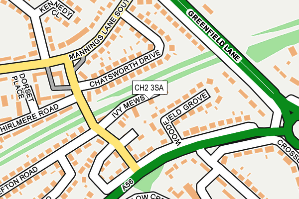 CH2 3SA map - OS OpenMap – Local (Ordnance Survey)