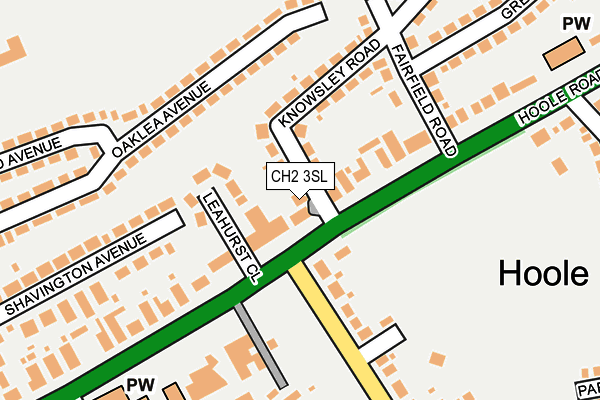 CH2 3SL map - OS OpenMap – Local (Ordnance Survey)