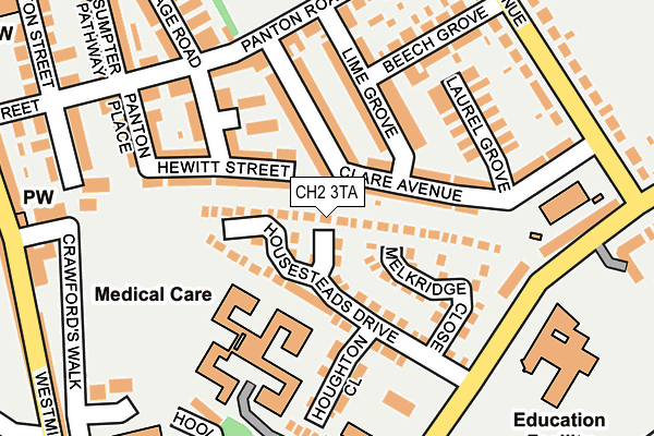 CH2 3TA map - OS OpenMap – Local (Ordnance Survey)