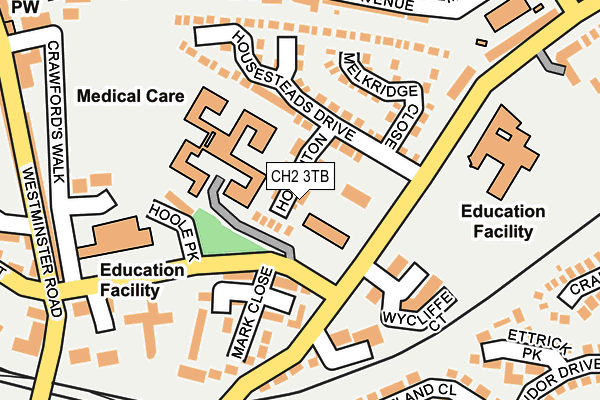 CH2 3TB map - OS OpenMap – Local (Ordnance Survey)