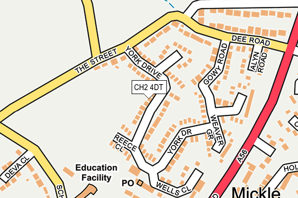 CH2 4DT map - OS OpenMap – Local (Ordnance Survey)