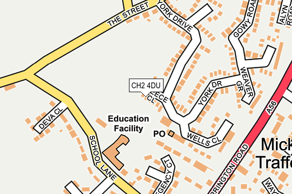 CH2 4DU map - OS OpenMap – Local (Ordnance Survey)