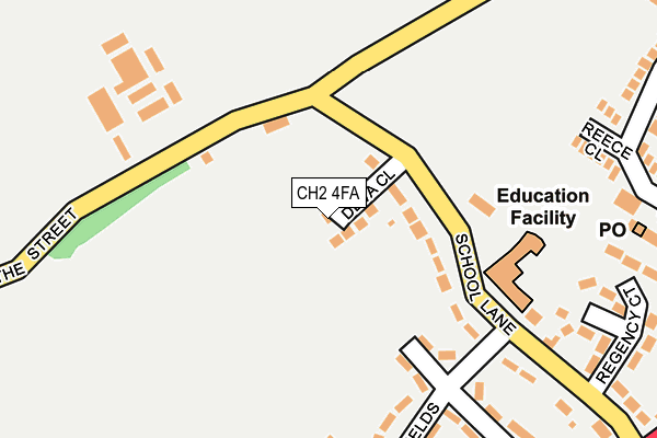 CH2 4FA map - OS OpenMap – Local (Ordnance Survey)