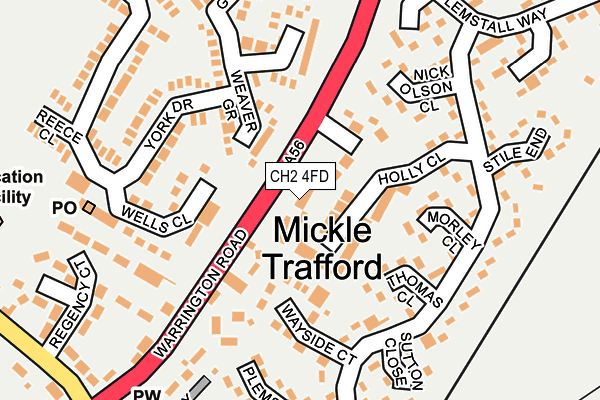 CH2 4FD map - OS OpenMap – Local (Ordnance Survey)