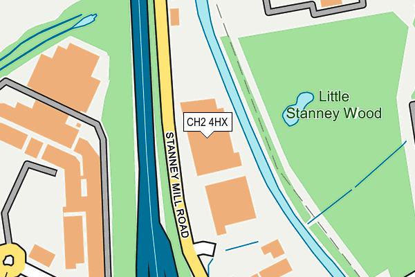 CH2 4HX map - OS OpenMap – Local (Ordnance Survey)