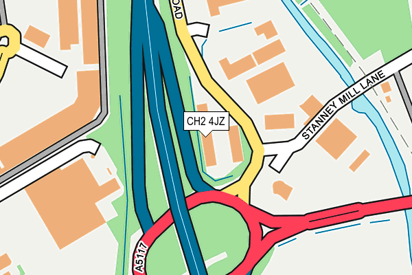 CH2 4JZ map - OS OpenMap – Local (Ordnance Survey)