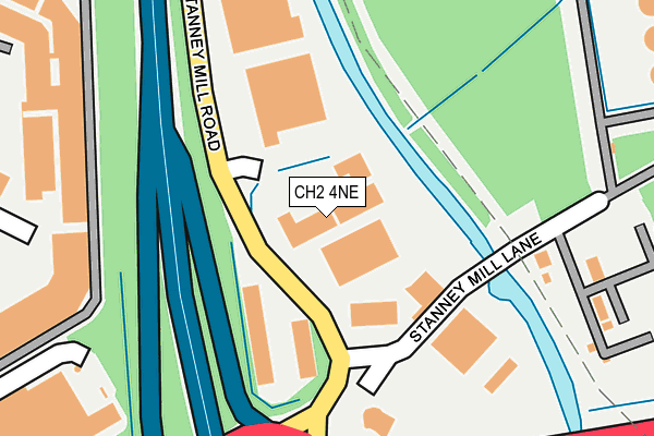 CH2 4NE map - OS OpenMap – Local (Ordnance Survey)