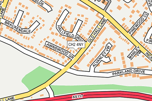 CH2 4NY map - OS OpenMap – Local (Ordnance Survey)
