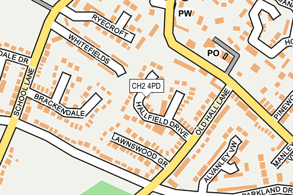 CH2 4PD map - OS OpenMap – Local (Ordnance Survey)
