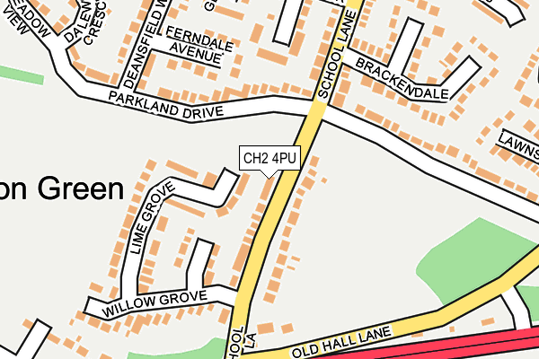 CH2 4PU map - OS OpenMap – Local (Ordnance Survey)