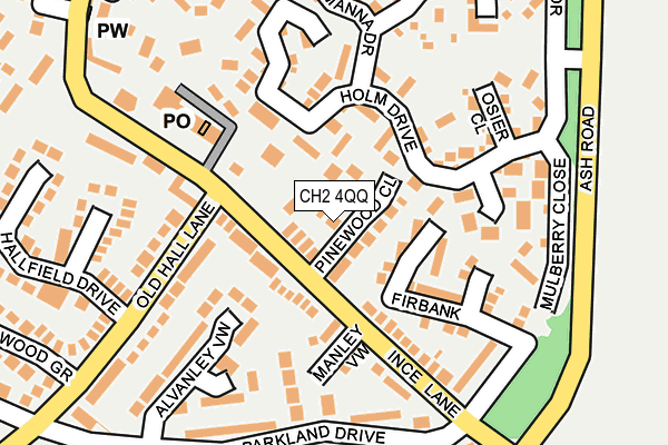 CH2 4QQ map - OS OpenMap – Local (Ordnance Survey)