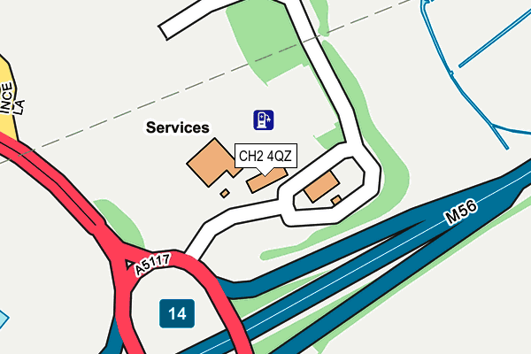 CH2 4QZ map - OS OpenMap – Local (Ordnance Survey)