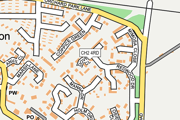 CH2 4RD map - OS OpenMap – Local (Ordnance Survey)
