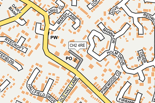 CH2 4RE map - OS OpenMap – Local (Ordnance Survey)