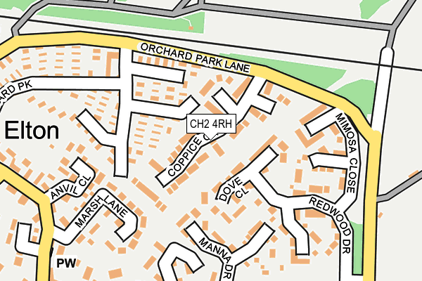 CH2 4RH map - OS OpenMap – Local (Ordnance Survey)