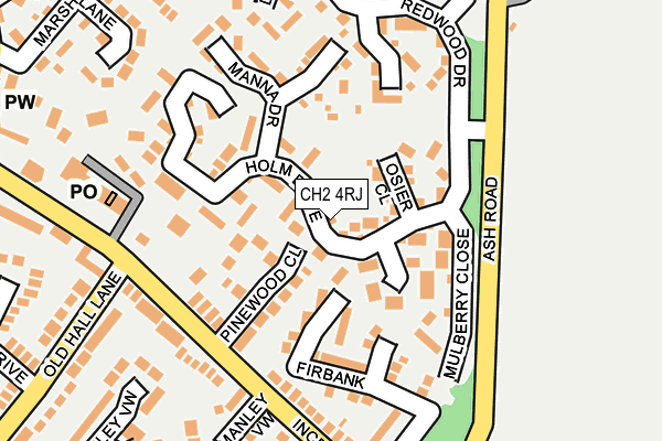CH2 4RJ map - OS OpenMap – Local (Ordnance Survey)