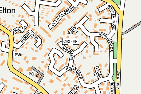 CH2 4RP map - OS OpenMap – Local (Ordnance Survey)