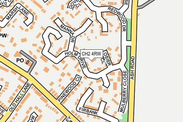 CH2 4RW map - OS OpenMap – Local (Ordnance Survey)