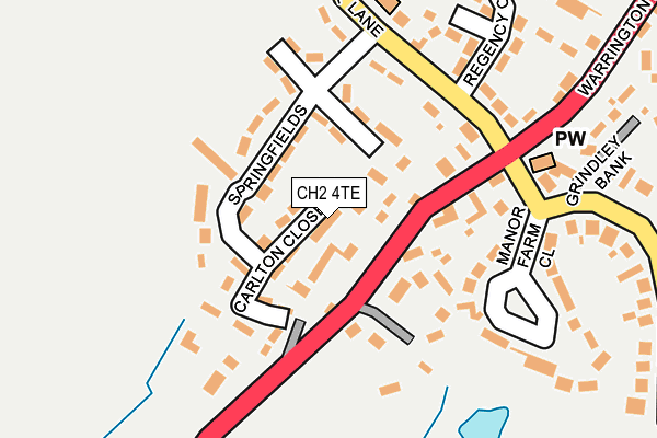 CH2 4TE map - OS OpenMap – Local (Ordnance Survey)