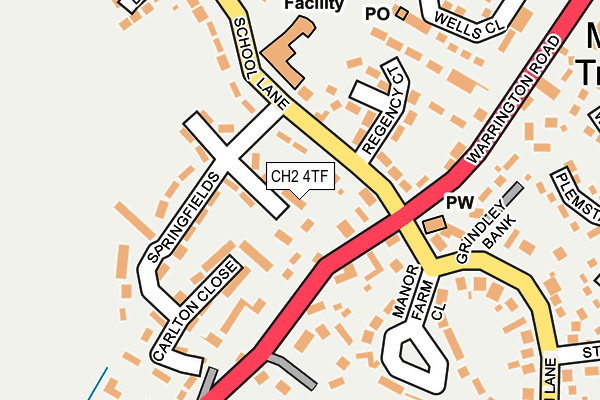 CH2 4TF map - OS OpenMap – Local (Ordnance Survey)