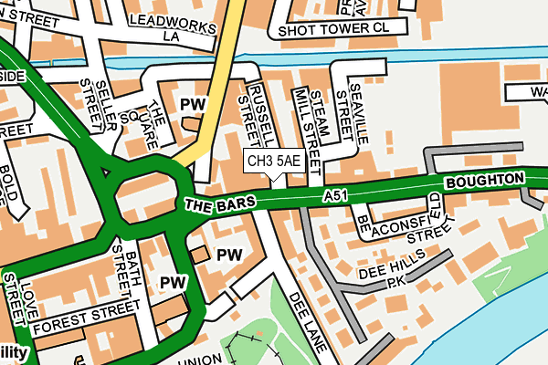 CH3 5AE map - OS OpenMap – Local (Ordnance Survey)