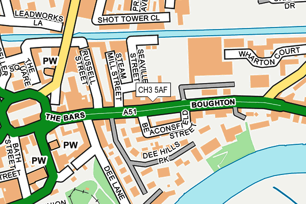 CH3 5AF map - OS OpenMap – Local (Ordnance Survey)