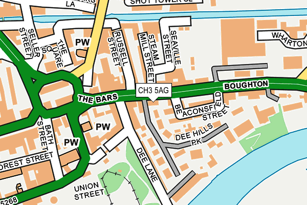 CH3 5AG map - OS OpenMap – Local (Ordnance Survey)