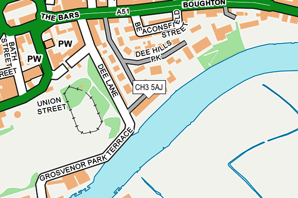 CH3 5AJ map - OS OpenMap – Local (Ordnance Survey)